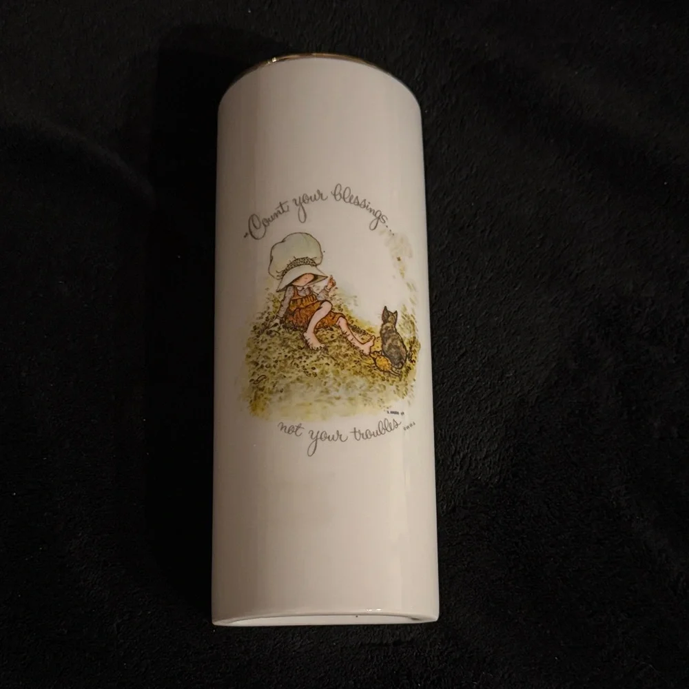 Holly Hobbie White Ceramic Vase